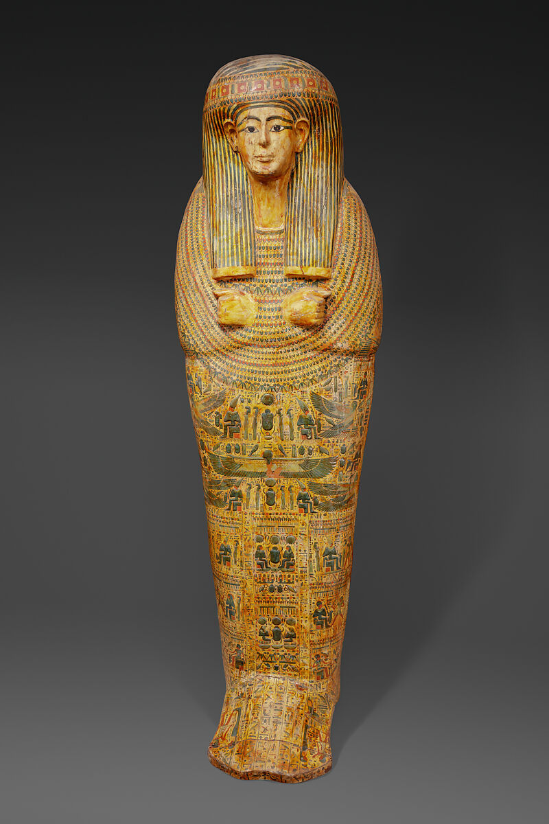 Inner Coffin Inscribed for Tabakmut, Wood, paint, paste 