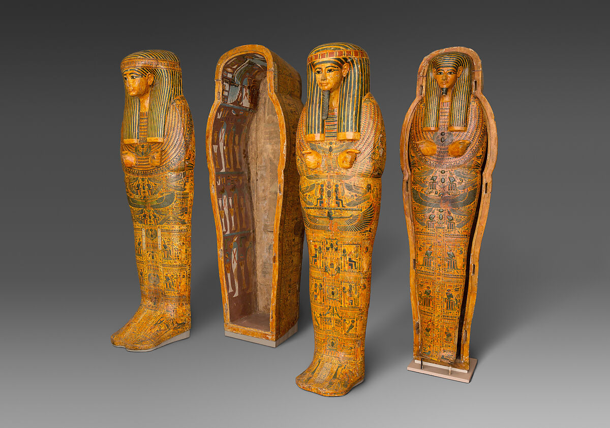 Outer Coffin of Menkheperre (C), usurped from Ahmose, Wood, paste, paint