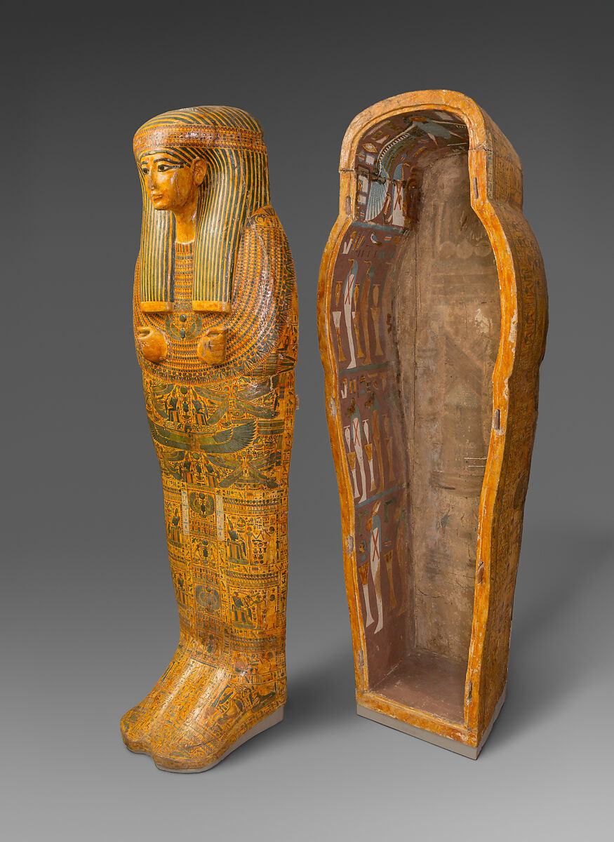 Outer Coffin of Menkheperre (C), usurped from Ahmose, Wood, paste, paint 