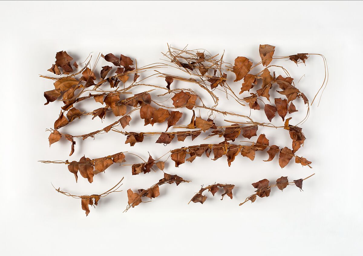 Floral Garlands of Nauny, Persea leaves, lotus petals, palm leaves, linen thread 