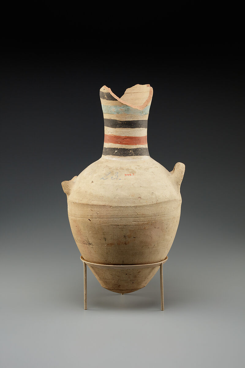 Jar from the tomb of Sennedjem, Pottery, paint