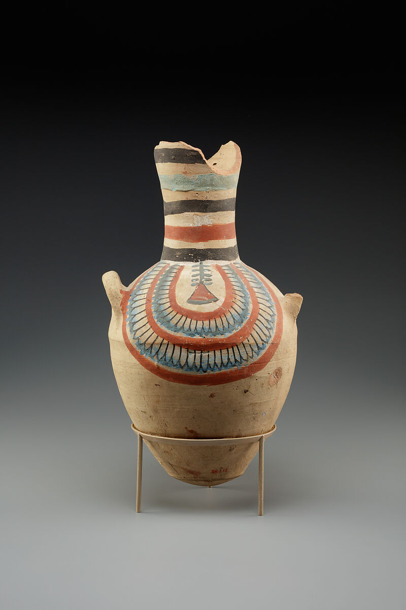 Jar from the tomb of Sennedjem, Pottery, paint