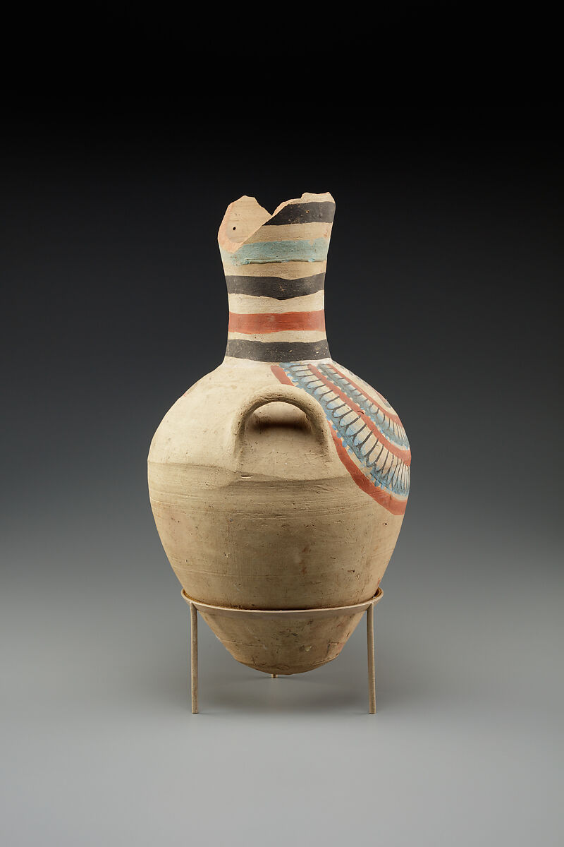 Jar from the tomb of Sennedjem, Pottery, paint