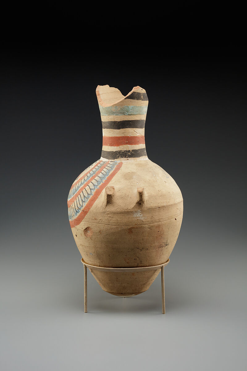 Jar from the tomb of Sennedjem, Pottery, paint