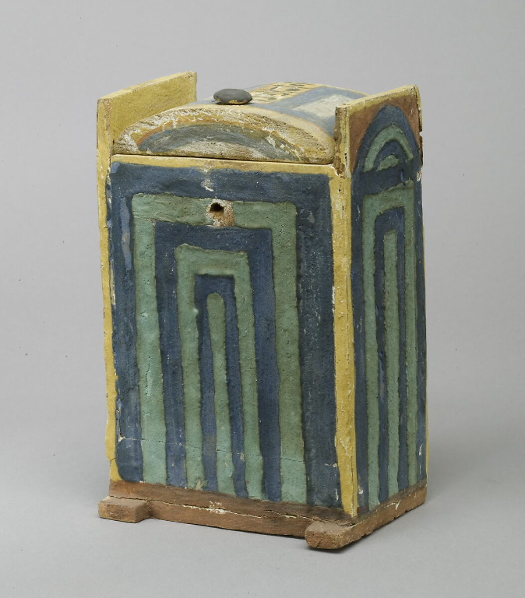 Shabti box of Khabekhnet, Wood, gesso, paint 