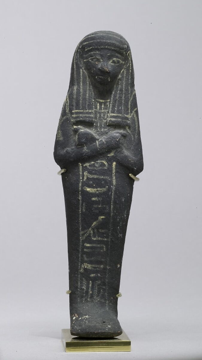 Shabti of Tamaket, Pottery, paint 