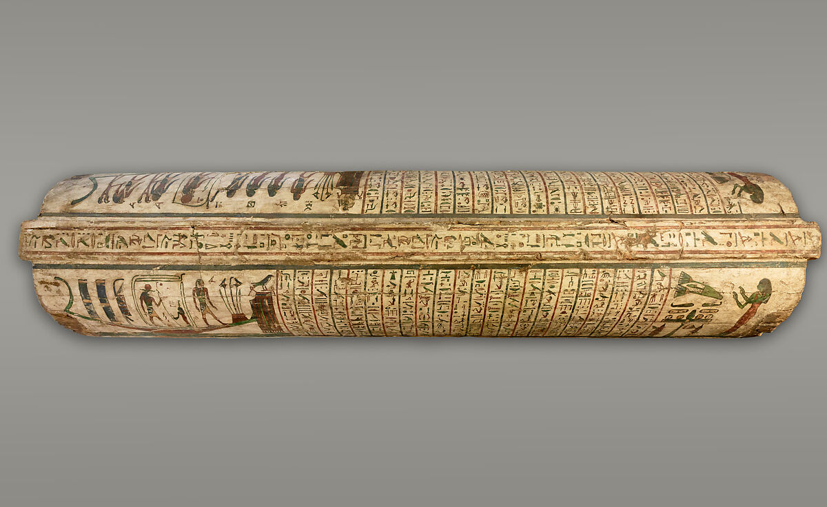 Coffin Lid of Tawaher, Wood, gesso, paint