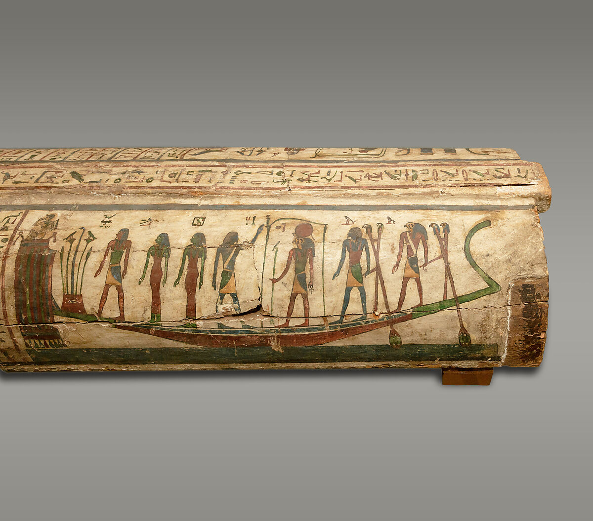 Coffin Lid of Tawaher, Wood, gesso, paint