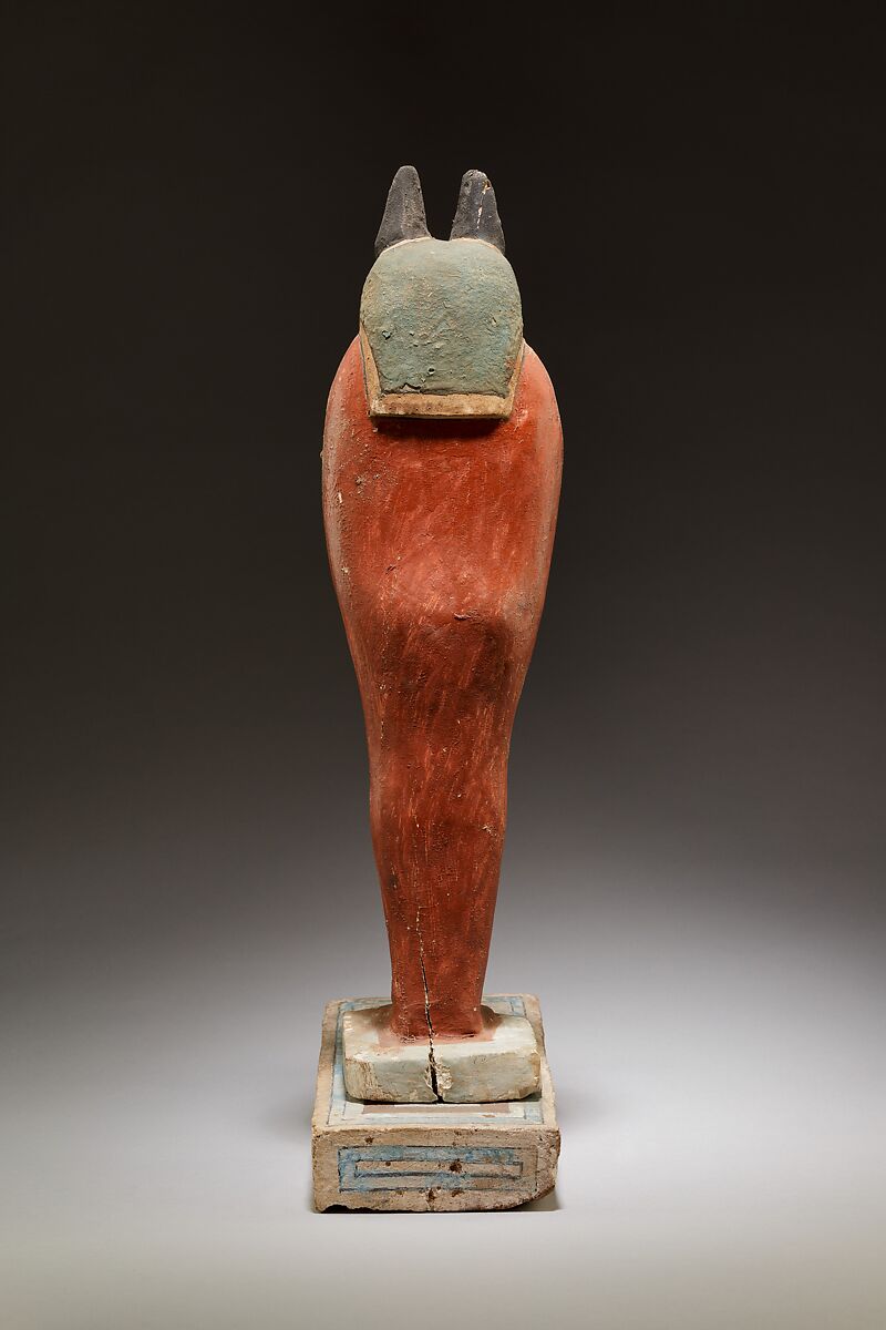 Funerary Figure of Duamutef, Plastered and painted wood