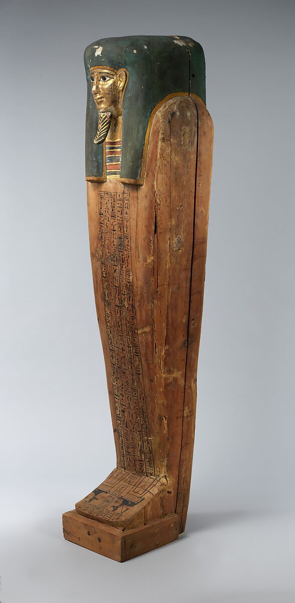 Coffin of Nesmin, Plastered, painted, and gilded wood