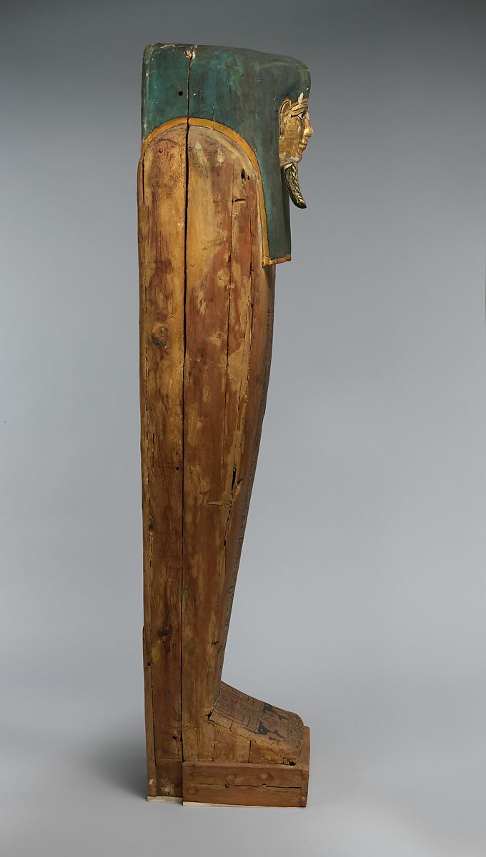 Coffin of Nesmin, Plastered, painted, and gilded wood