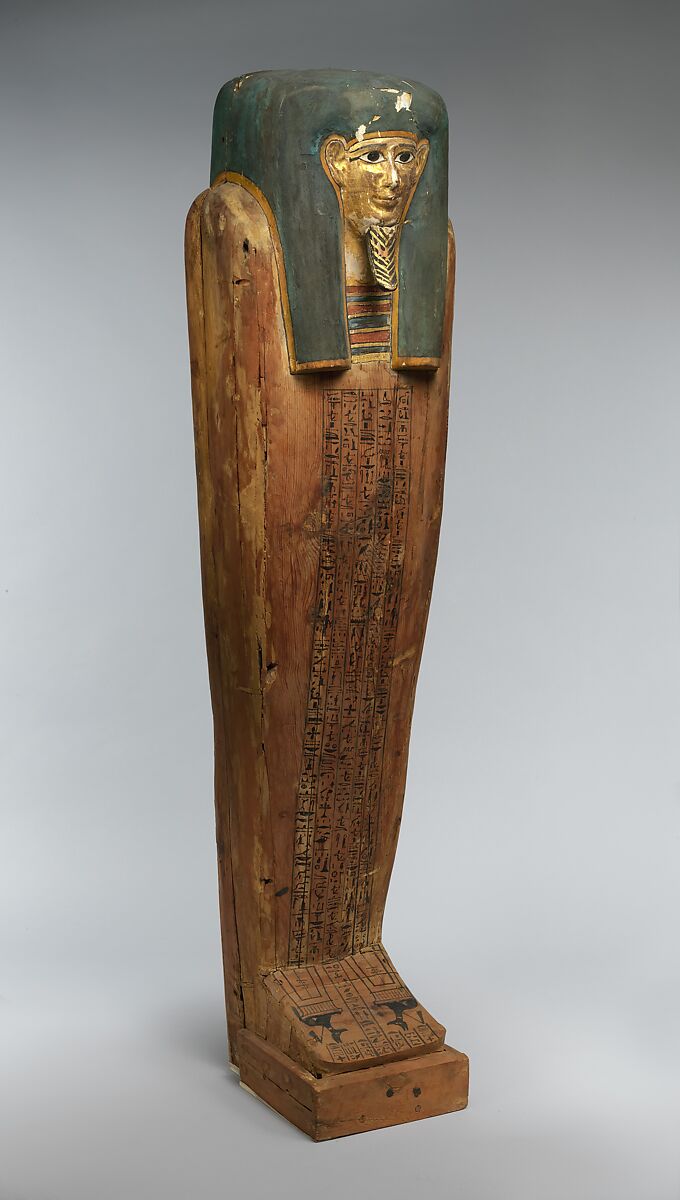 Coffin of Nesmin, Plastered, painted, and gilded wood