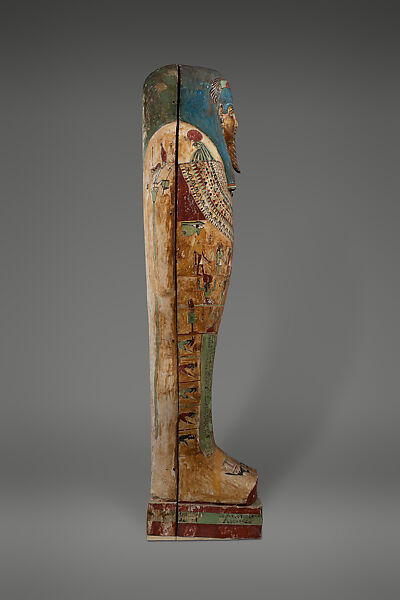 Coffin of Irtirutja, Plastered, painted, and gilded wood