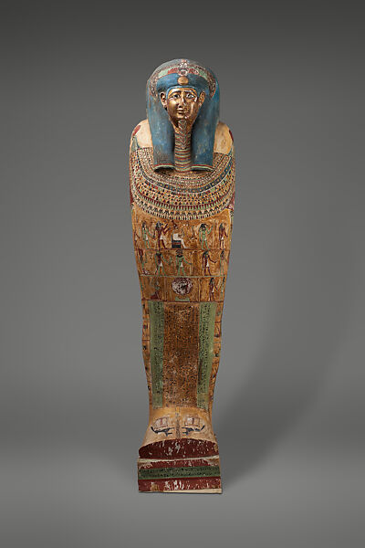 Coffin of Irtirutja, Plastered, painted, and gilded wood 