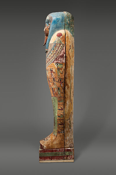 Coffin of Irtirutja, Plastered, painted, and gilded wood