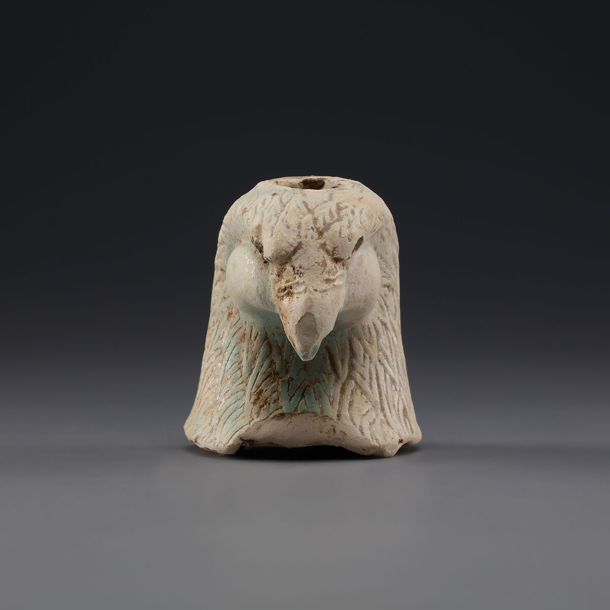 Finial(?) in the Form of an Eagle's Head, Faience