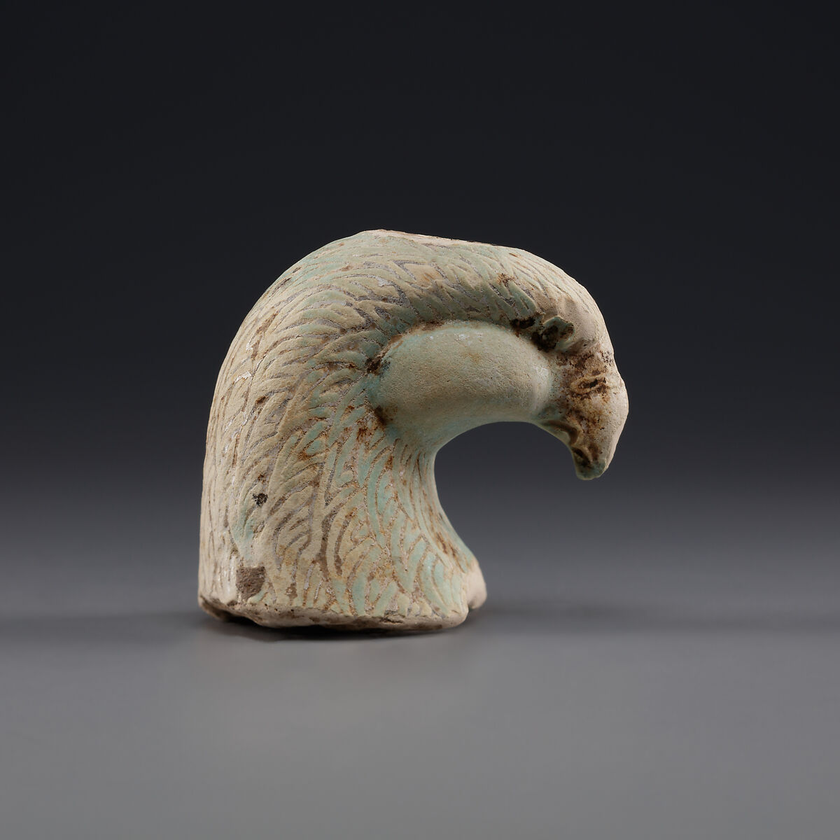 Finial(?) in the Form of an Eagle's Head, Faience