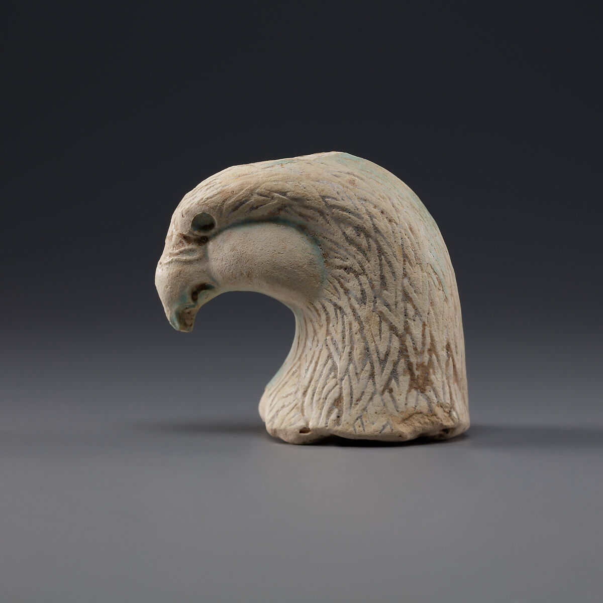 Finial(?) in the Form of an Eagle's Head, Faience