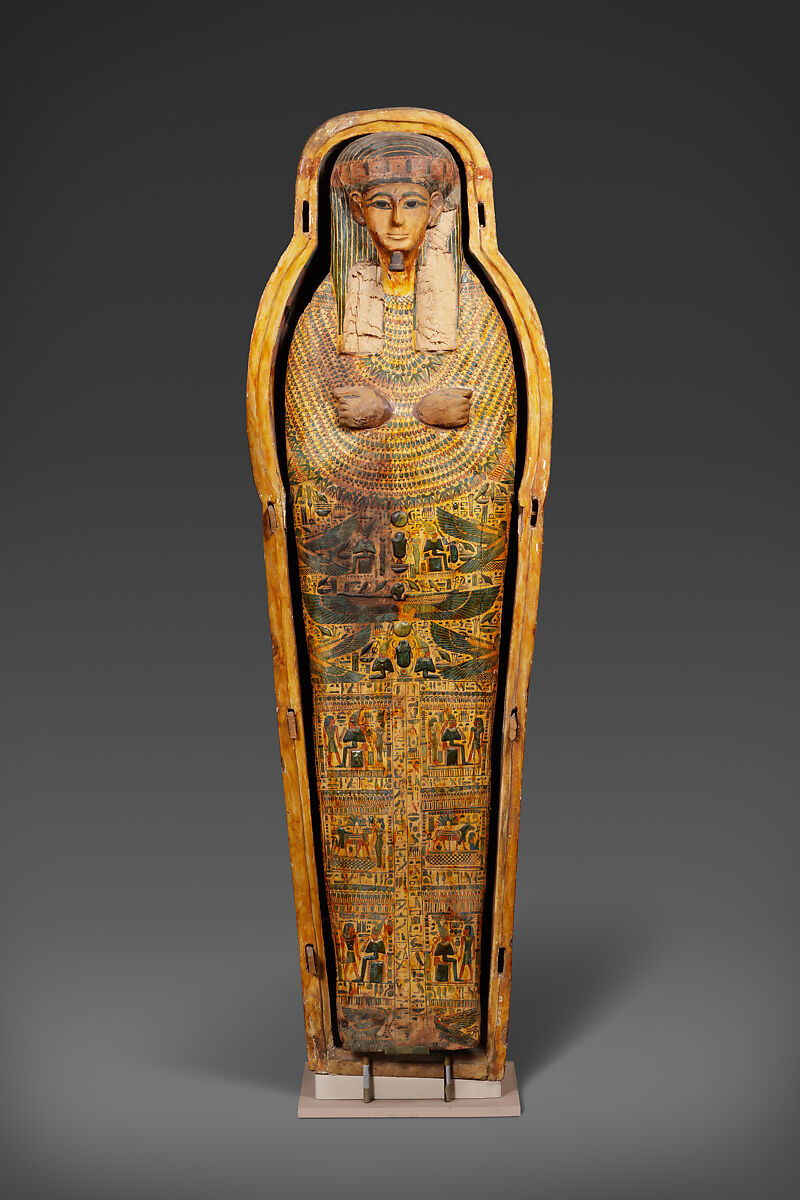 Mummy Board of Tabakmut, Wood, paint, paste 
