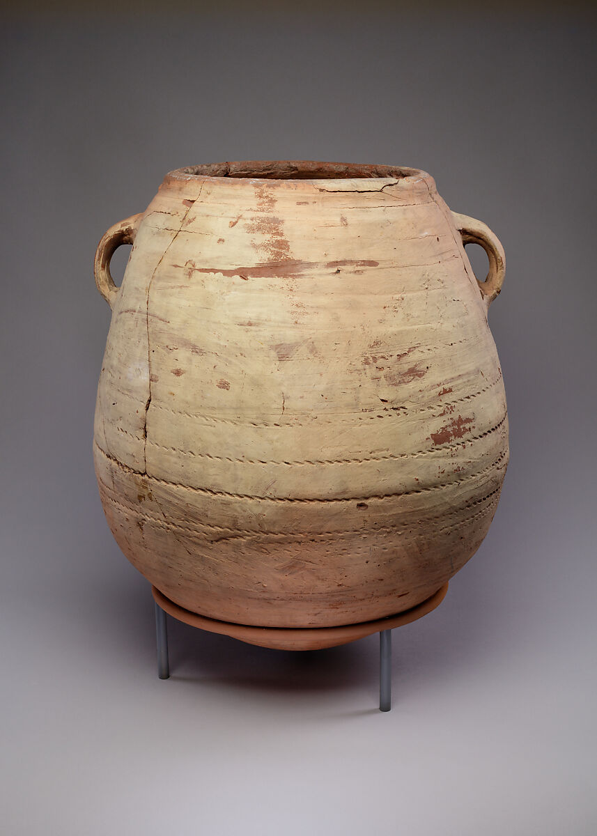Two-handled globular jar, Pottery