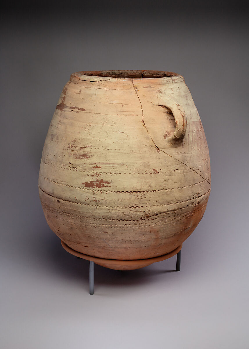 Two-handled globular jar, Pottery