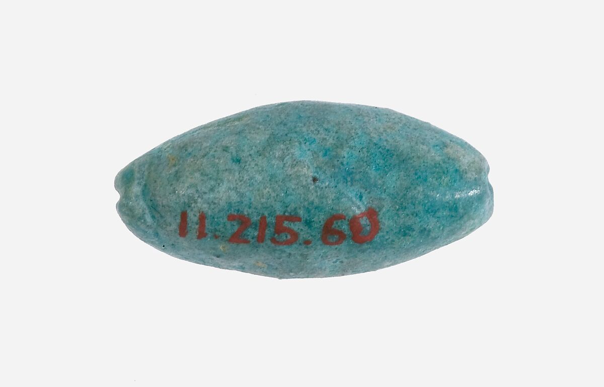Cowroid Seal, Faience,Pale blue