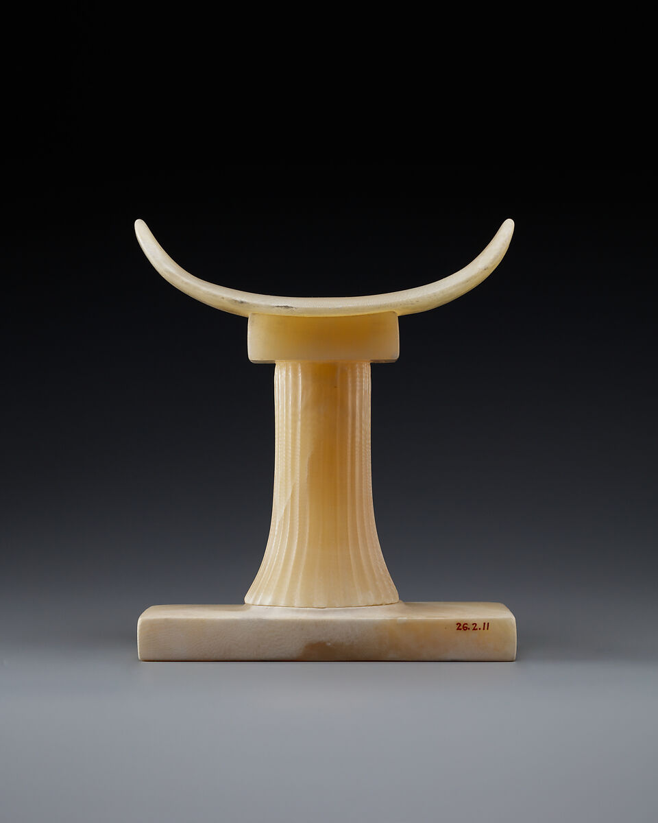 Headrest of Khentika, Travertine (Egyptian alabaster)