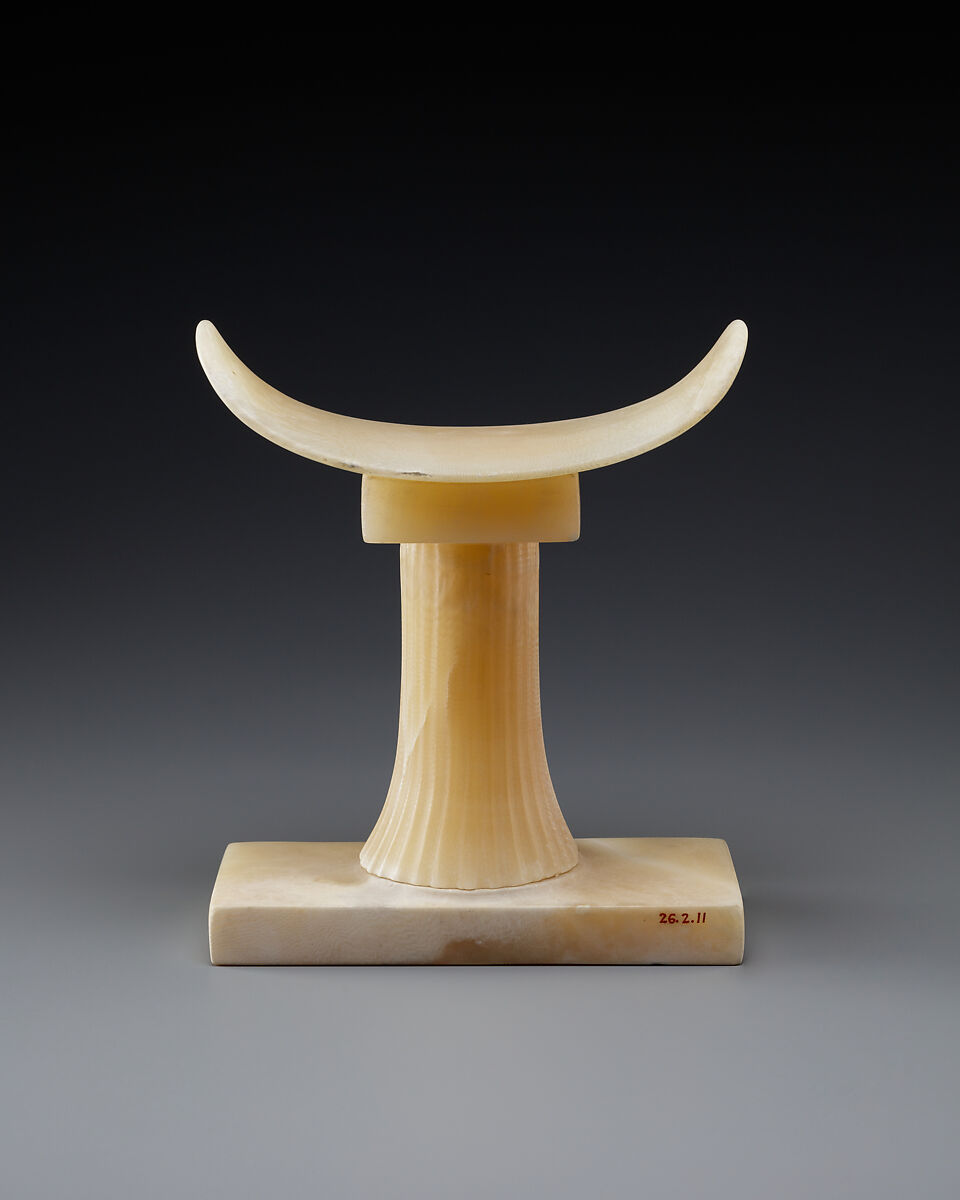 Headrest of Khentika, Travertine (Egyptian alabaster)