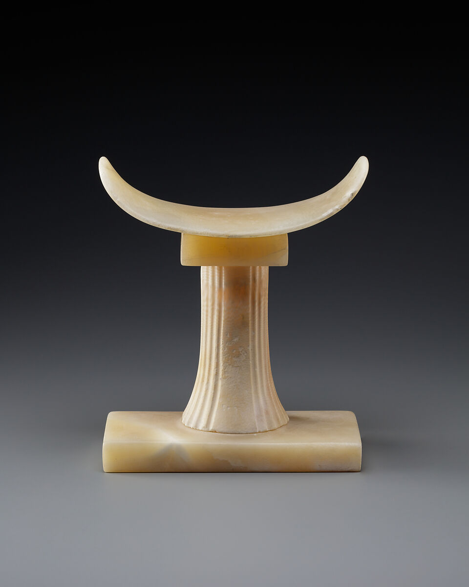 Headrest of Khentika, Travertine (Egyptian alabaster)