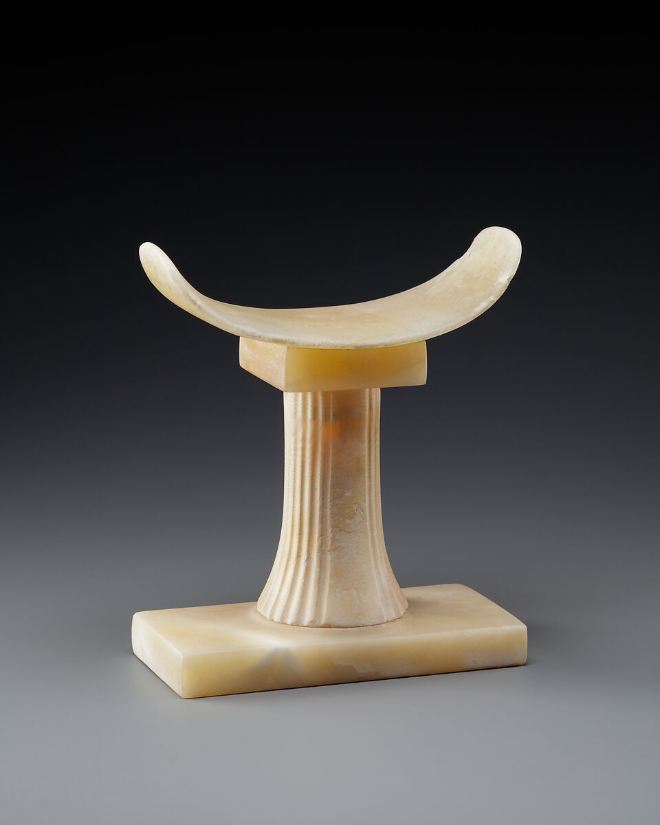 Headrest of Khentika, Travertine (Egyptian alabaster)