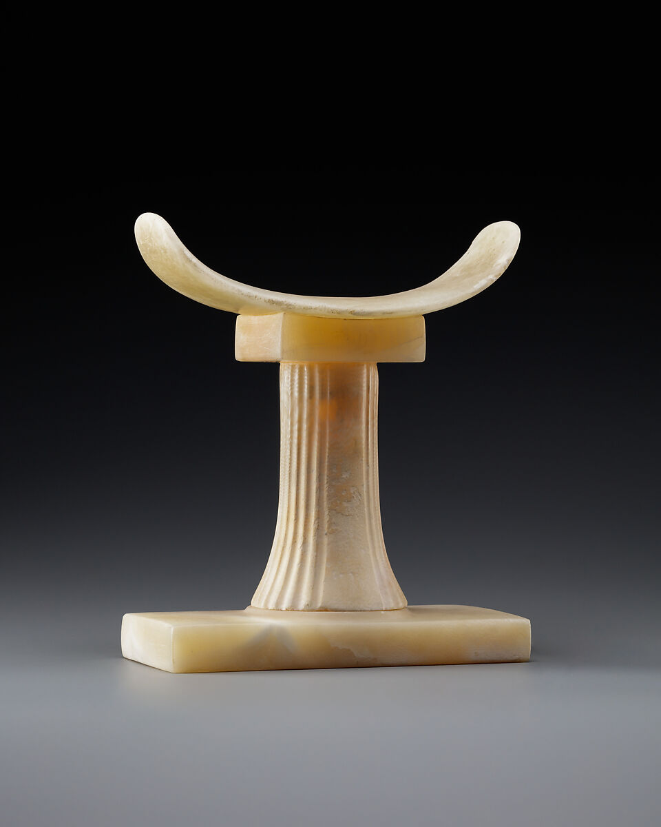Headrest of Khentika, Travertine (Egyptian alabaster)