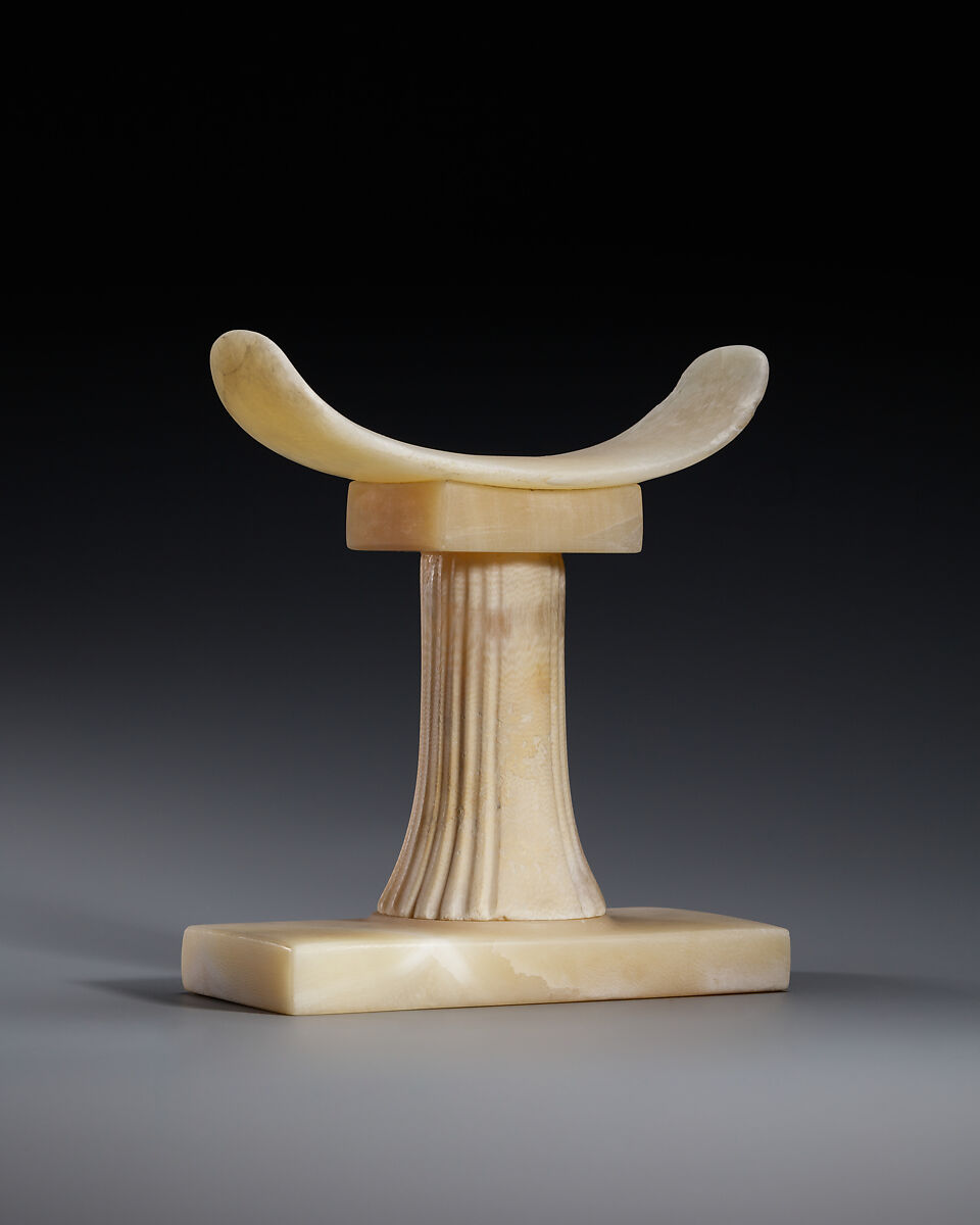Headrest of Khentika, Travertine (Egyptian alabaster)