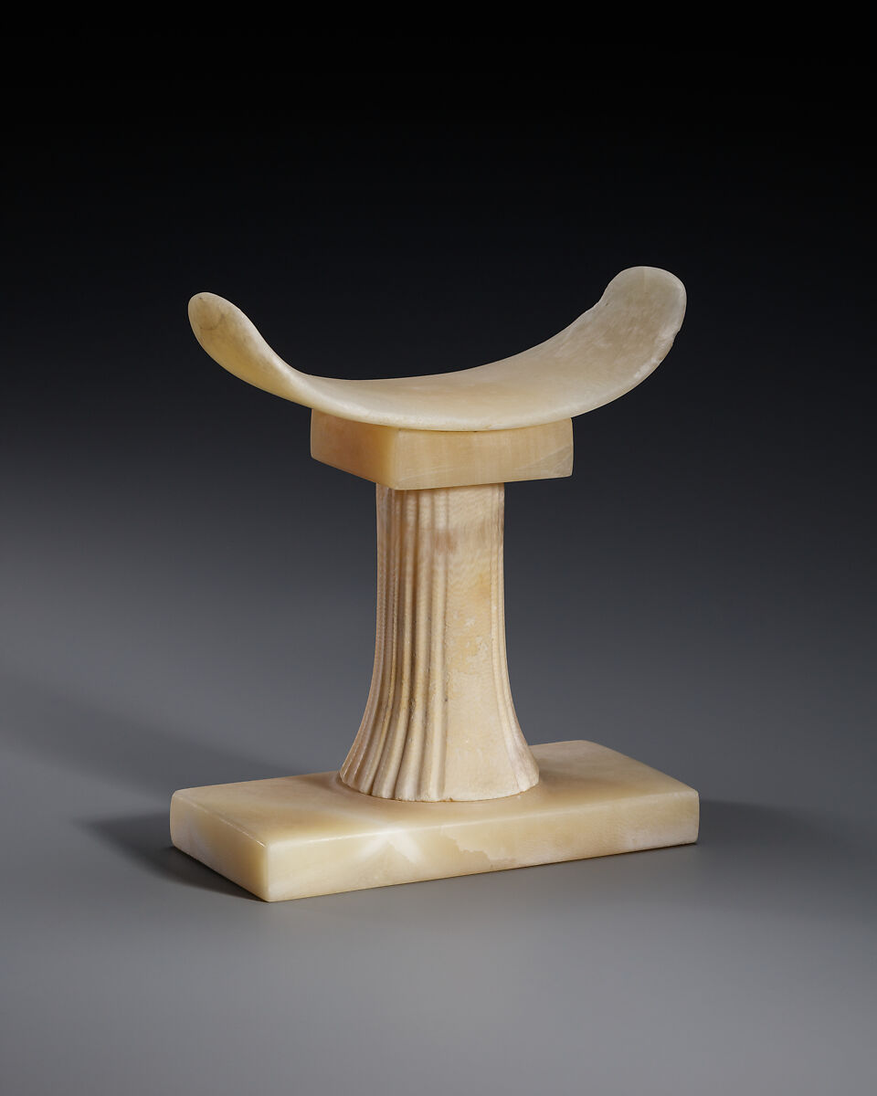 Headrest of Khentika, Travertine (Egyptian alabaster)