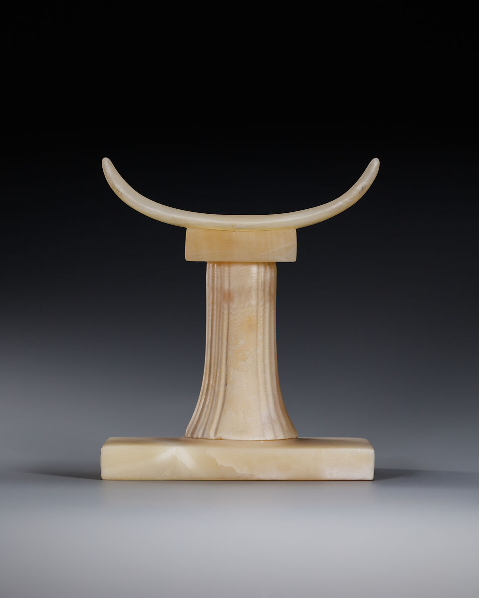 Headrest of Khentika, Travertine (Egyptian alabaster)