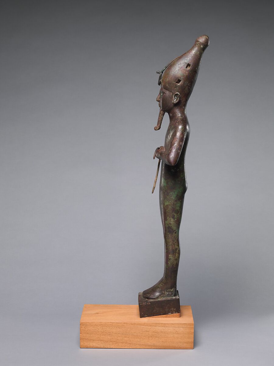 Osiris inscribed for Harkhebit, son of Padikhonsu and Isetempermes, Bronze, silver