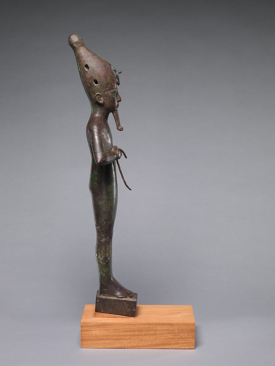 Osiris inscribed for Harkhebit, son of Padikhonsu and Isetempermes, Bronze, silver