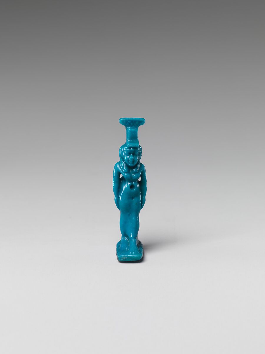 Nephthys amulet, Faience 