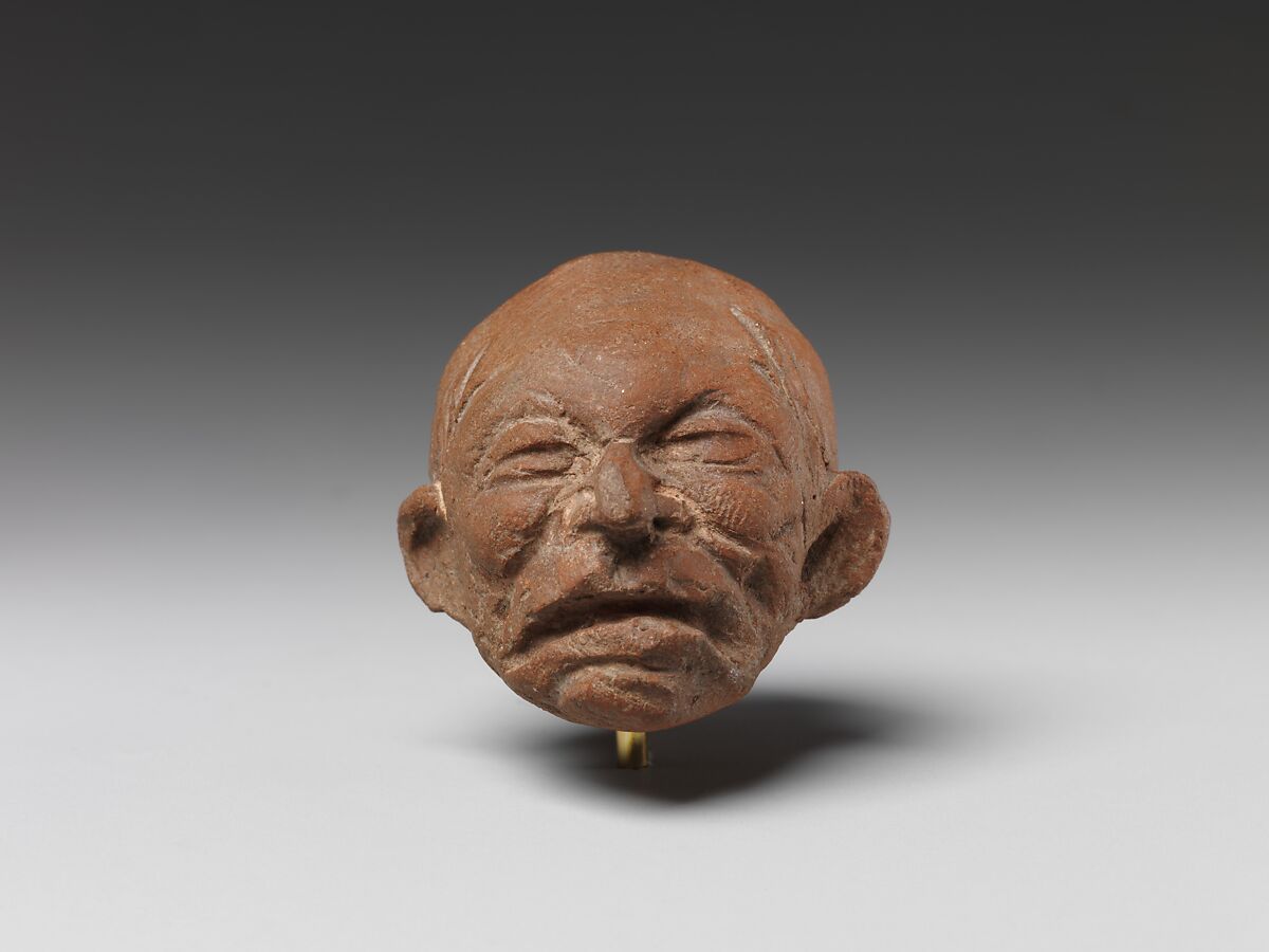 Head of an old man, Pottery 