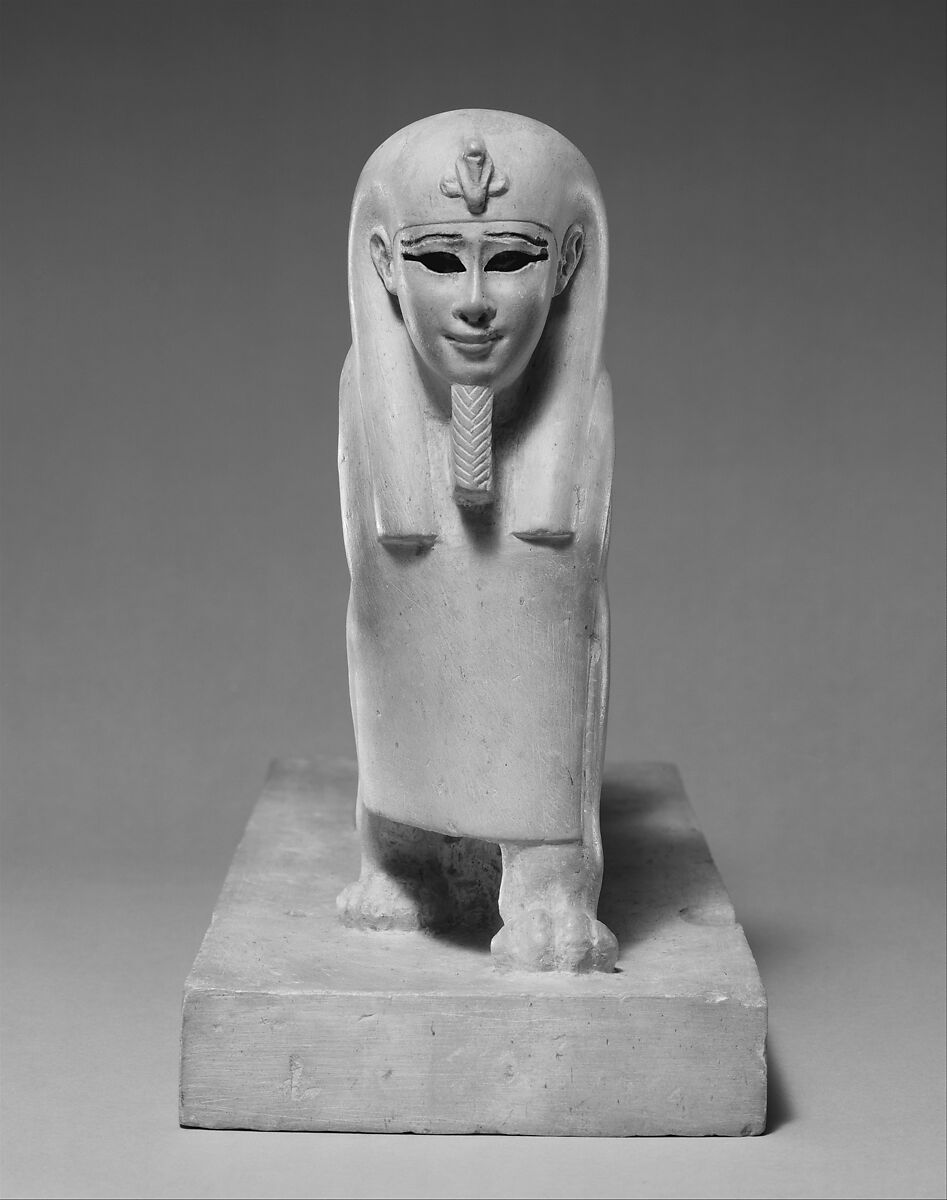 Tutu, limestone, pigment inlay; missing inlay