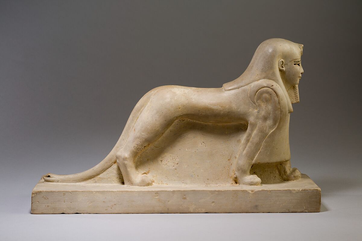 Tutu, limestone, pigment inlay; missing inlay