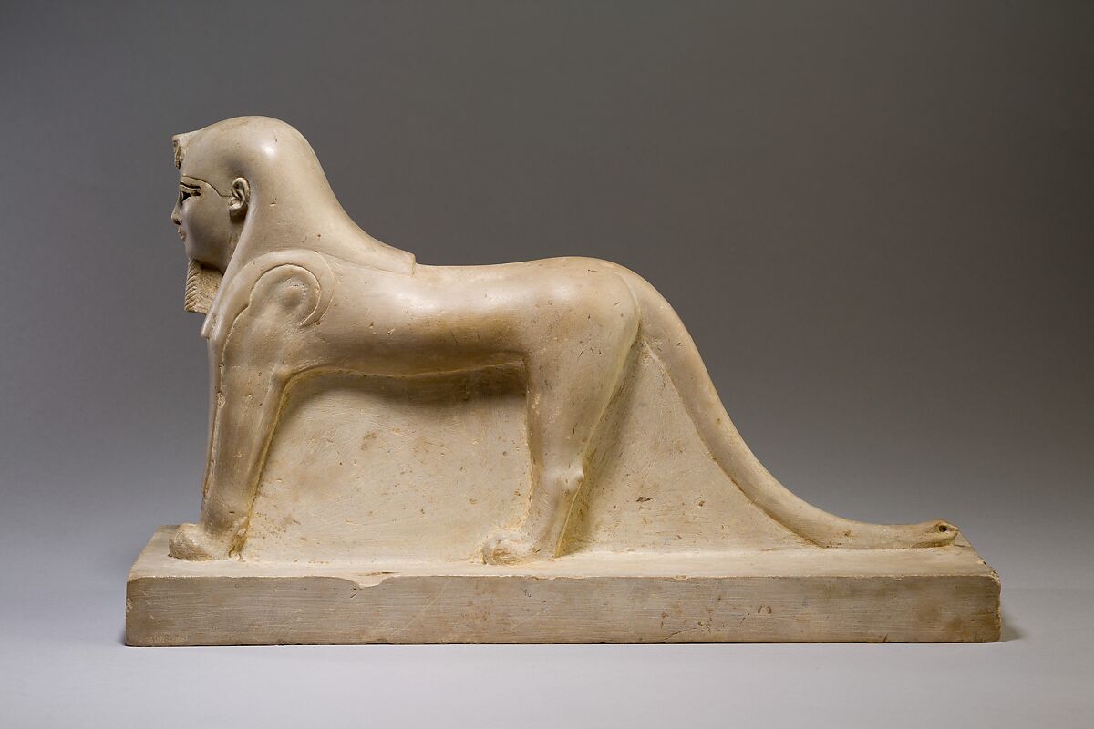 Tutu, limestone, pigment inlay; missing inlay