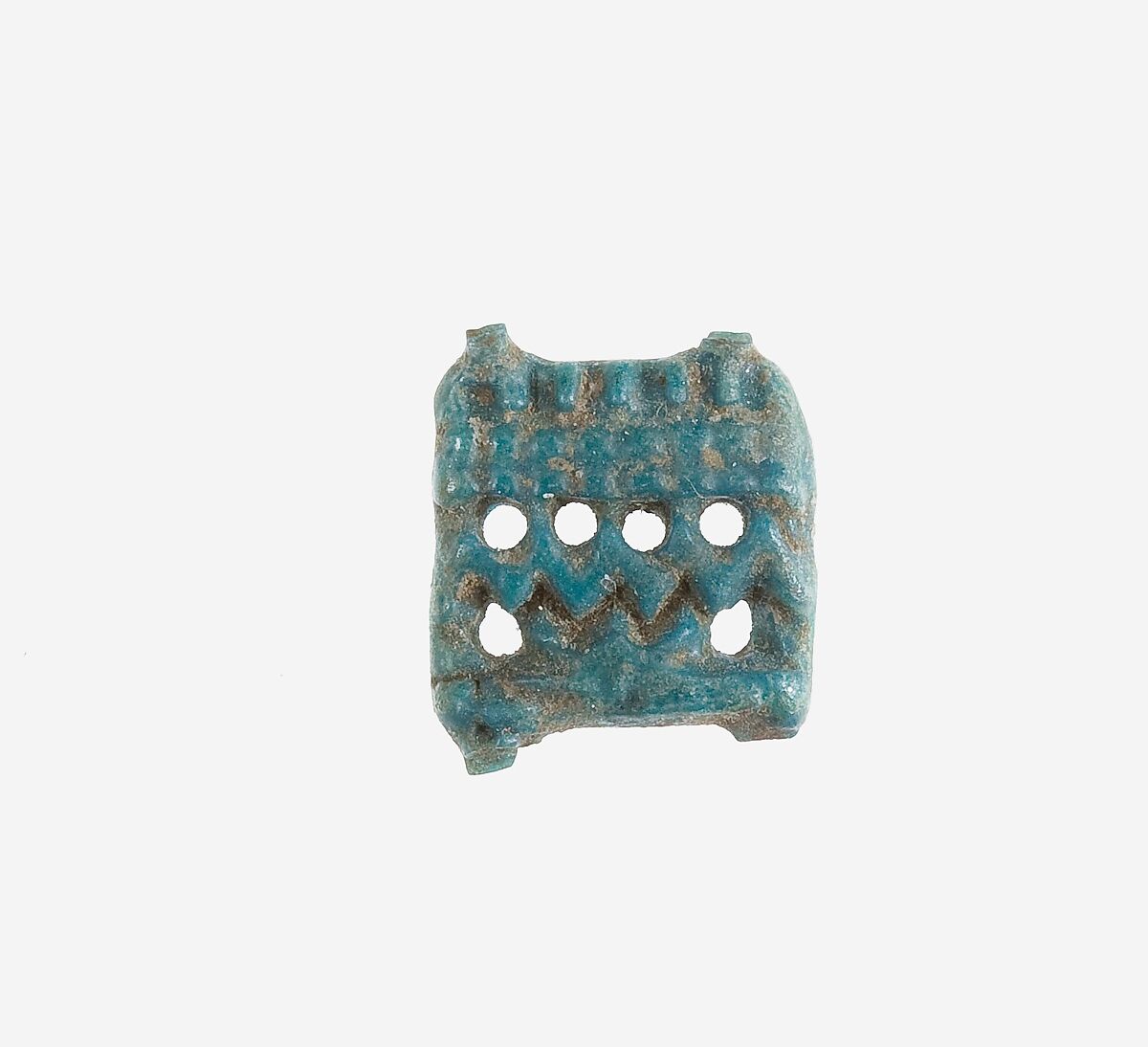 Amulet of the Word "Establish", Faience 