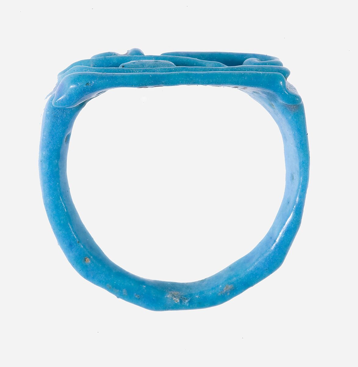 Wedjat Eye Ring, Faience