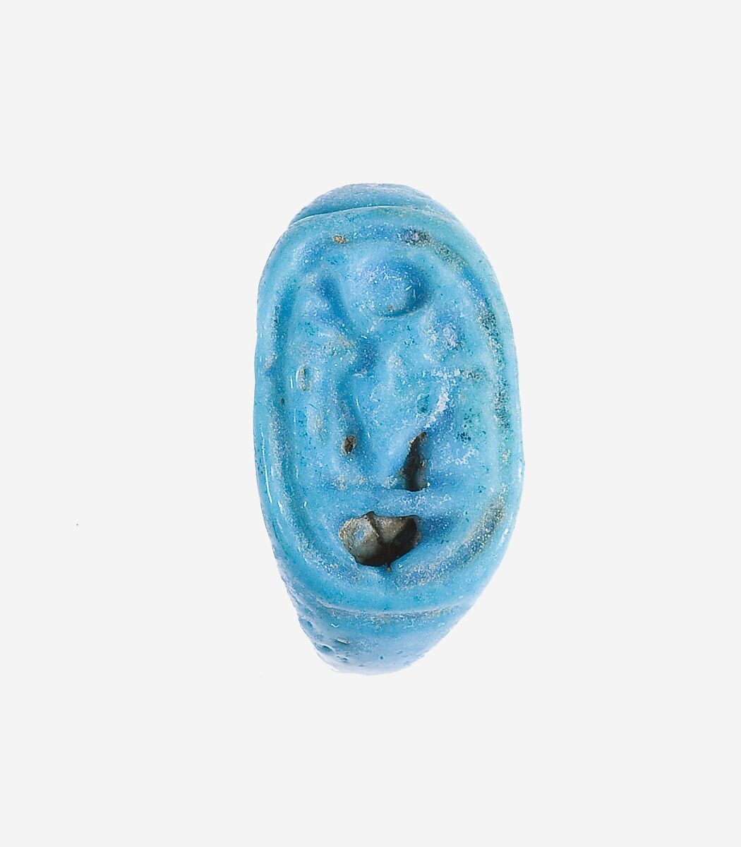 Ring Inscribed with the Throne Name of Amenhotep III, Faience 