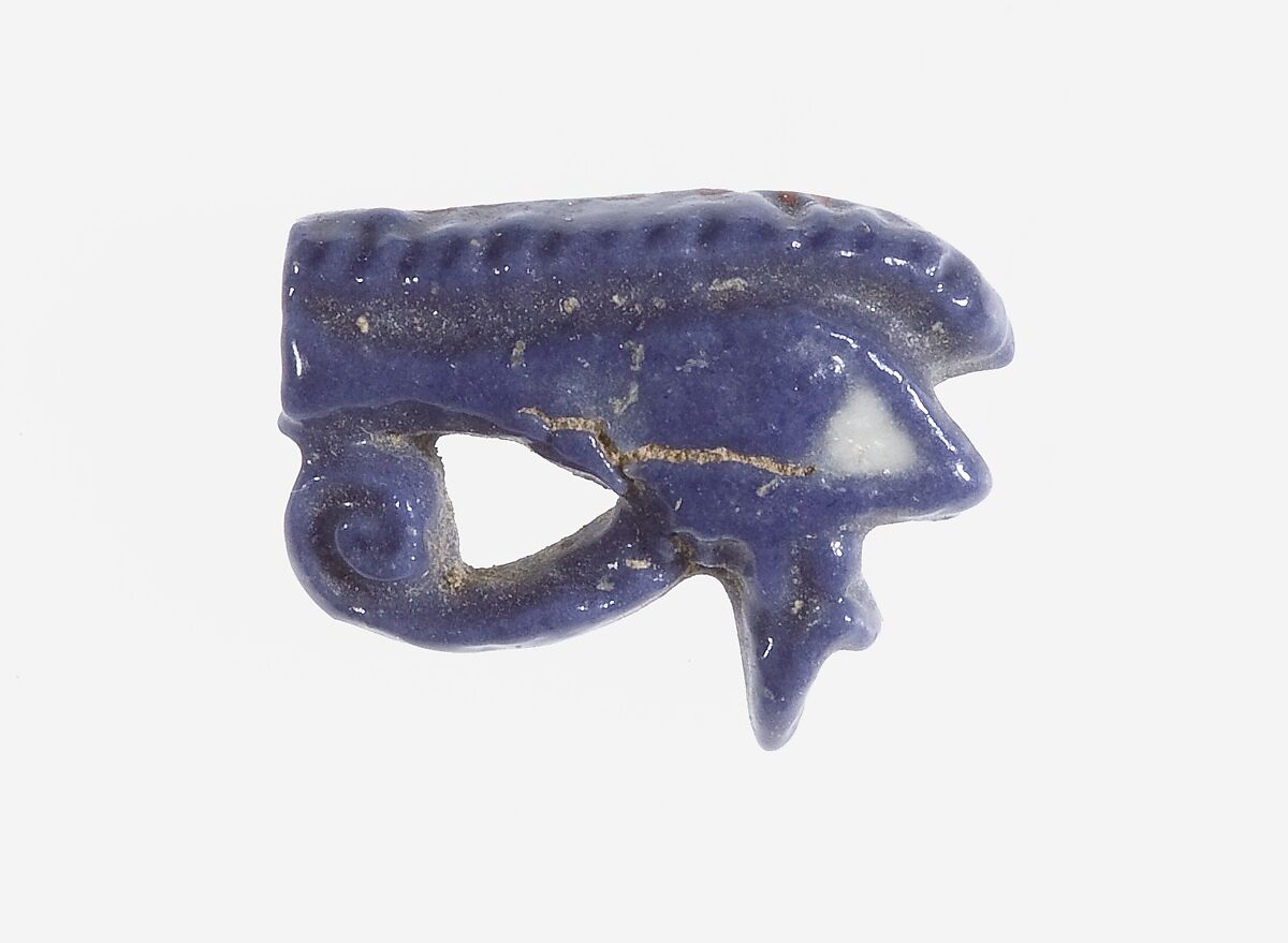 Wedjat Eye Amulet, Faience 