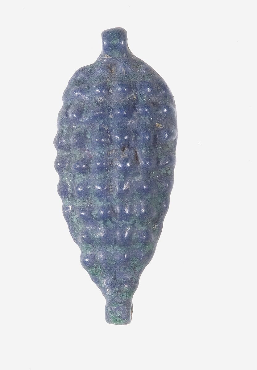 Bead in the Form of a Bunch of Grapes, Faience 