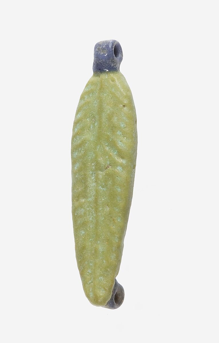 Leaf Pendant, Faience 