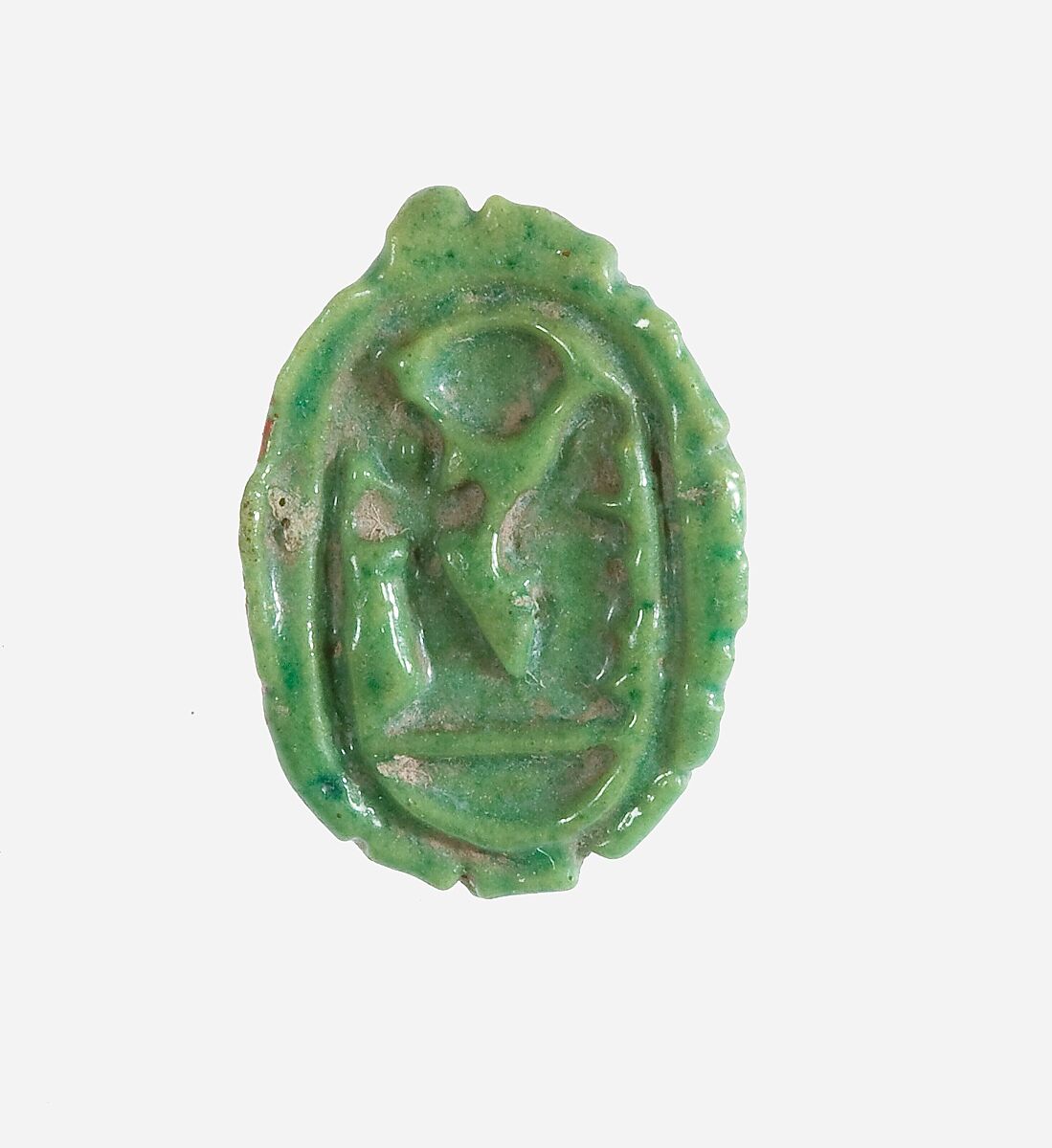 Scarab Inscribed with the Throne Name of Amenhotep III, Faience 