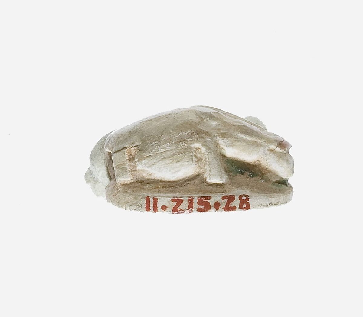 Seal Amulet Decorated with a Hippopotamus, White mica schist