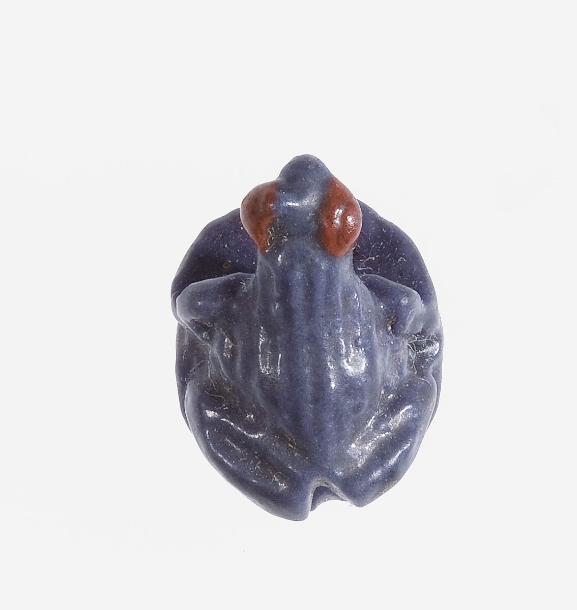 Frog Seal Amulet with a Sa Hieroglyph on the Base, Faience 